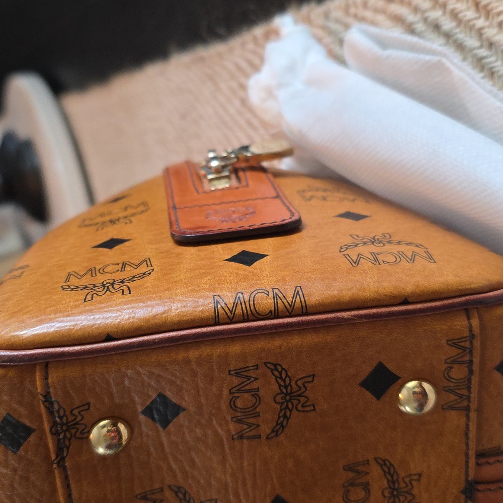 MCM Cognac Visetos Satchel - Picture 7 of 12